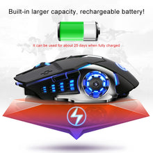Load image into Gallery viewer, YINDIAO A4 2.4GHz 1600DPI 3-modes Adjustable Rechargeable Wireless Silent Gaming Mouse (Star Black), Star Black