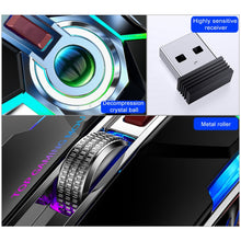 Load image into Gallery viewer, YINDIAO A5 2.4GHz 1600DPI 3-modes Adjustable Rechargeable RGB Light Wireless Silent Gaming Mouse