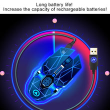 Load image into Gallery viewer, YINDIAO A7 2.4GHz 1600DPI 3-modes Adjustable 7-keys Rechargeable RGB Light Wireless Silent Gaming Mouse