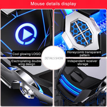 Load image into Gallery viewer, YINDIAO A7 2.4GHz 1600DPI 3-modes Adjustable 7-keys Rechargeable RGB Light Wireless Silent Gaming Mouse