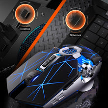 Load image into Gallery viewer, YINDIAO A7 2.4GHz 1600DPI 3-modes Adjustable 7-keys Rechargeable RGB Light Wireless Silent Gaming Mouse
