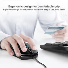 Load image into Gallery viewer, YINDIAO G2 1000DPI 3-keys RGB Light Wired Business Mouse