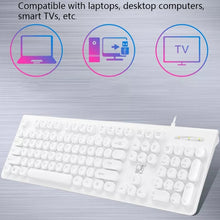 Load image into Gallery viewer, ZGB S500 Round Key USB Wired Computer Keyboard, Round Key (Black), Round Key (White)