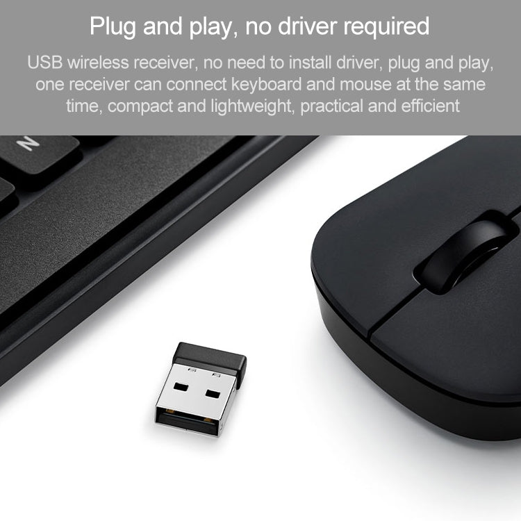 Original Xiaomi 2.4GHz Wireless Keyboard + Mouse Set for Notebook Desktop Laptop, Gen2