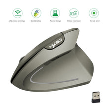 Load image into Gallery viewer, HXSJ T24 6 Buttons 2400 DPI 2.4G Wireless Vertical Ergonomic Mouse with USB Receiver, 6 Buttons T24 Black, 6 Buttons T24 Grey