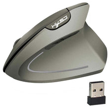 Load image into Gallery viewer, HXSJ T24 6 Buttons 2400 DPI 2.4G Wireless Vertical Ergonomic Mouse with USB Receiver, 6 Buttons T24 Black, 6 Buttons T24 Grey