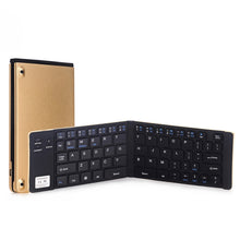 Load image into Gallery viewer, GK228 Ultra-thin Foldable Bluetooth V3.0 Keyboard, Built-in Holder, Support Android / iOS / Windows System, GK228 (Black), GK228 (Gold)
