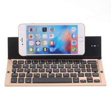 Load image into Gallery viewer, GK608 Ultra-thin Foldable Bluetooth V3.0 Keyboard, Built-in Holder, Support Android / iOS / Windows System, GK608 (Black), GK608 (Grey), GK608 (Gold)