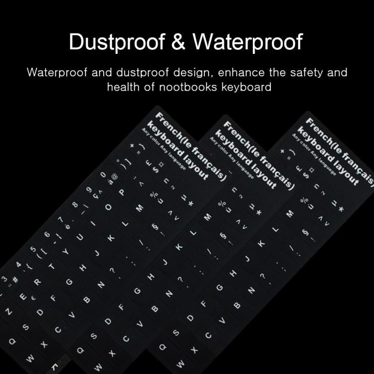 French Learning Keyboard Layout Sticker for Laptop / Desktop Computer Keyboard, French