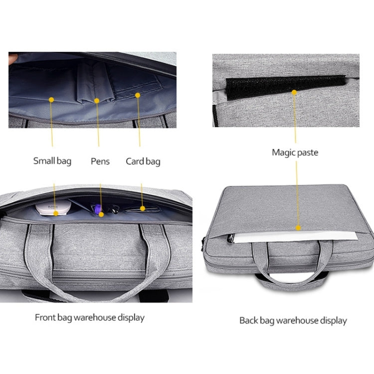 DJ06 Oxford Cloth Waterproof Wear-resistant Portable Expandable Laptop Bag for 14.1 inch Laptops, with Detachable Shoulder Strap, 14.1 inch