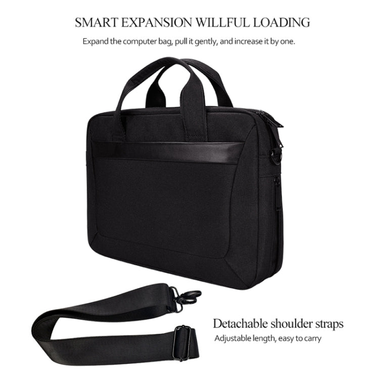 DJ06 Oxford Cloth Waterproof Wear-resistant Portable Expandable Laptop Bag for 14.1 inch Laptops, with Detachable Shoulder Strap, 14.1 inch