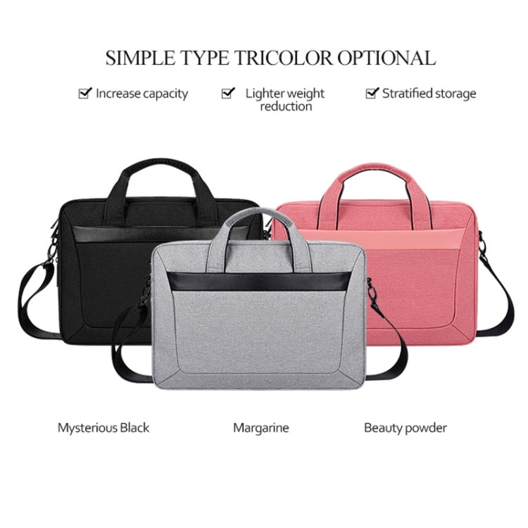 DJ06 Oxford Cloth Waterproof Wear-resistant Portable Expandable Laptop Bag for 14.1 inch Laptops, with Detachable Shoulder Strap, 14.1 inch
