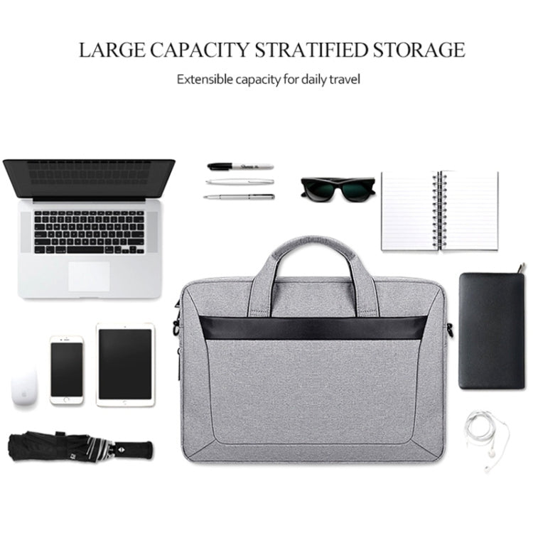 DJ06 Oxford Cloth Waterproof Wear-resistant Portable Expandable Laptop Bag for 15.4 inch Laptops, with Detachable Shoulder Strap, 15.4 inch