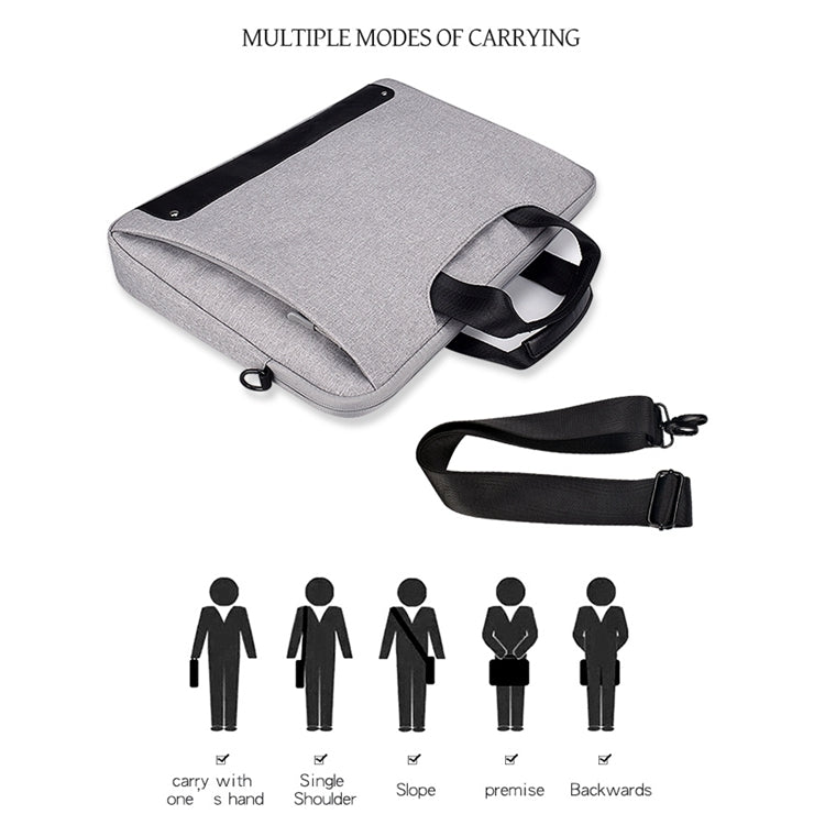 DJ08 Oxford Cloth Waterproof Wear-resistant Laptop Bag for 13.3 inch Laptops, with Concealed Handle & Luggage Tie Rod & Adjustable Shoulder Strap, 13.3 inch