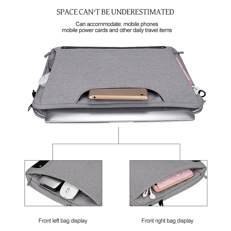 DJ08 Oxford Cloth Waterproof Wear-resistant Laptop Bag for 15.4 inch Laptops, with Concealed Handle & Luggage Tie Rod & Adjustable Shoulder Strap, 15.4 inch