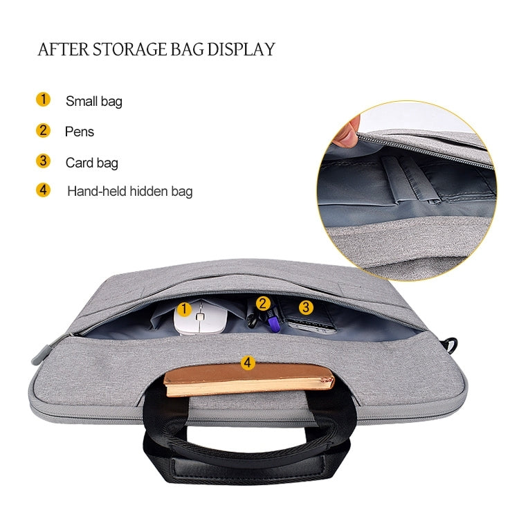DJ08 Oxford Cloth Waterproof Wear-resistant Laptop Bag for 15.4 inch Laptops, with Concealed Handle & Luggage Tie Rod & Adjustable Shoulder Strap, 15.4 inch