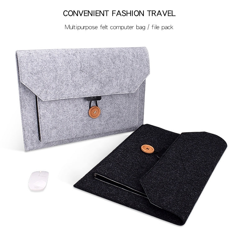ND06 Multi-purpose Felt Button Laptop Inner Bag for 15.4 inch Laptop, 15.4 inch