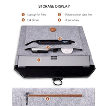 Load image into Gallery viewer, ND06 Multi-purpose Felt Button Laptop Inner Bag for 15.4 inch Laptop, 15.4 inch