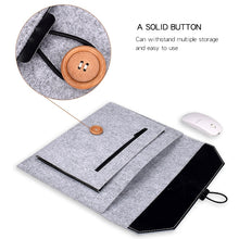 Load image into Gallery viewer, ND06 Multi-purpose Felt Button Laptop Inner Bag for 15.4 inch Laptop, 15.4 inch