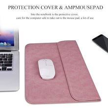 Load image into Gallery viewer, PU01S PU Leather Horizontal Invisible Magnetic Buckle Laptop Inner Bag for 14.1 inch laptops, 14.1 inch