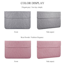 Load image into Gallery viewer, PU01S PU Leather Horizontal Invisible Magnetic Buckle Laptop Inner Bag for 15.4 inch laptops, 15.4 inch