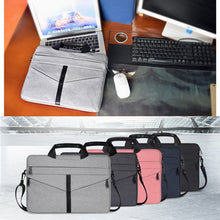 Load image into Gallery viewer, 14.1 inch Breathable Wear-resistant Fashion Business Shoulder Handheld Zipper Laptop Bag with Shoulder Strap, 14.1 inch