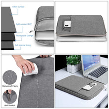 Load image into Gallery viewer, 11.6 inch Universal Fashion Soft Laptop Denim Bags Portable Zipper Notebook Laptop Case Pouch for MacBook Air, Lenovo and other Laptops, Size: 32.2x21.8x2cm, 11.6 inch Purple, 11.6 inch Magenta, 11.6 inch Blue, 11.6 inch Grey, 11.6 inch Dark Blue      ...