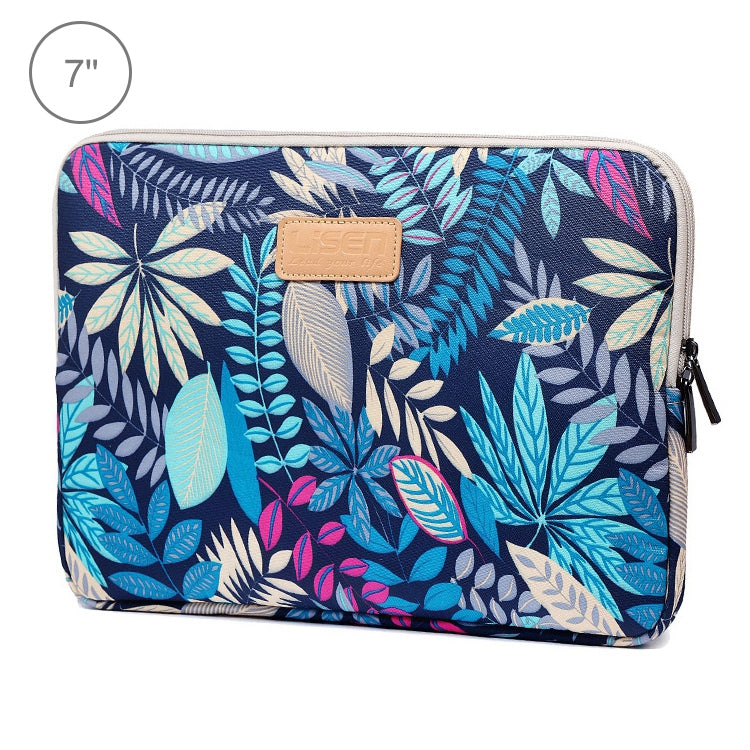 Lisen 7.0 inch Sleeve Case Colorful Leaves Zipper Briefcase Carrying Bag, 7.0 inch