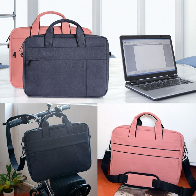 DJ03 Waterproof Anti-scratch Anti-theft One-shoulder Handbag for 15.6 inch Laptops, with Suitcase Belt, DJ03 15.6 inch Black, DJ03 15.6 inch Pink, DJ03 15.6 inch Navy Blue