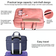 Load image into Gallery viewer, DJ03 Waterproof Anti-scratch Anti-theft One-shoulder Handbag for 15.6 inch Laptops, with Suitcase Belt, DJ03 15.6 inch Black, DJ03 15.6 inch Pink, DJ03 15.6 inch Navy Blue