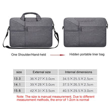 Load image into Gallery viewer, ST02S Waterproof Tear Resistance Hidden Portable Strap One-shoulder Handbag for 13.3 inch Laptops, with Suitcase Belt, ST02S 13.3 inch Black, ST02S 13.3 inch Dark Gray, ST02S 13.3 inch Pink, ST02S 13.3 inch Light Grey, ST02S 13.3 inch Navy Blue