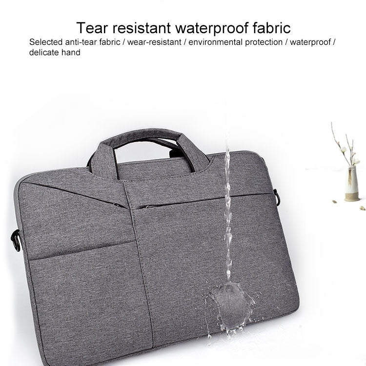 ST02S Waterproof Tear Resistance Hidden Portable Strap One-shoulder Handbag for 13.3 inch Laptops, with Suitcase Belt, ST02S 13.3 inch Black, ST02S 13.3 inch Dark Gray, ST02S 13.3 inch Pink, ST02S 13.3 inch Light Grey, ST02S 13.3 inch Navy Blue
