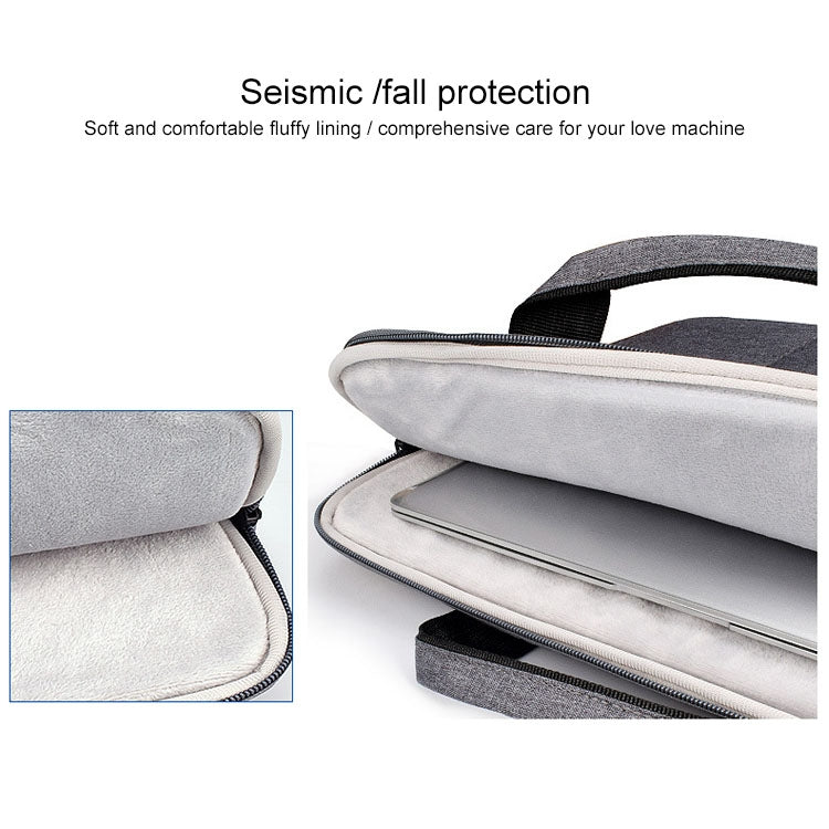 ST02S Waterproof Tear Resistance Hidden Portable Strap One-shoulder Handbag for 13.3 inch Laptops, with Suitcase Belt, ST02S 13.3 inch Black, ST02S 13.3 inch Dark Gray, ST02S 13.3 inch Pink, ST02S 13.3 inch Light Grey, ST02S 13.3 inch Navy Blue