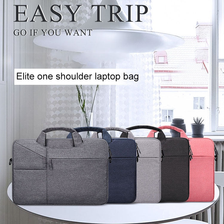 ST02S Waterproof Tear Resistance Hidden Portable Strap One-shoulder Handbag for 13.3 inch Laptops, with Suitcase Belt, ST02S 13.3 inch Black, ST02S 13.3 inch Dark Gray, ST02S 13.3 inch Pink, ST02S 13.3 inch Light Grey, ST02S 13.3 inch Navy Blue