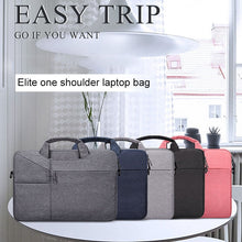 Load image into Gallery viewer, ST02S Waterproof Tear Resistance Hidden Portable Strap One-shoulder Handbag for 14.1 inch Laptops, with Suitcase Belt, ST02S 14.1 inch Black, ST02S 14.1 inch Dark Gray, ST02S 14.1 inch Pink, ST02S 14.1 inch Light Grey, ST02S 14.1 inch Navy Blue