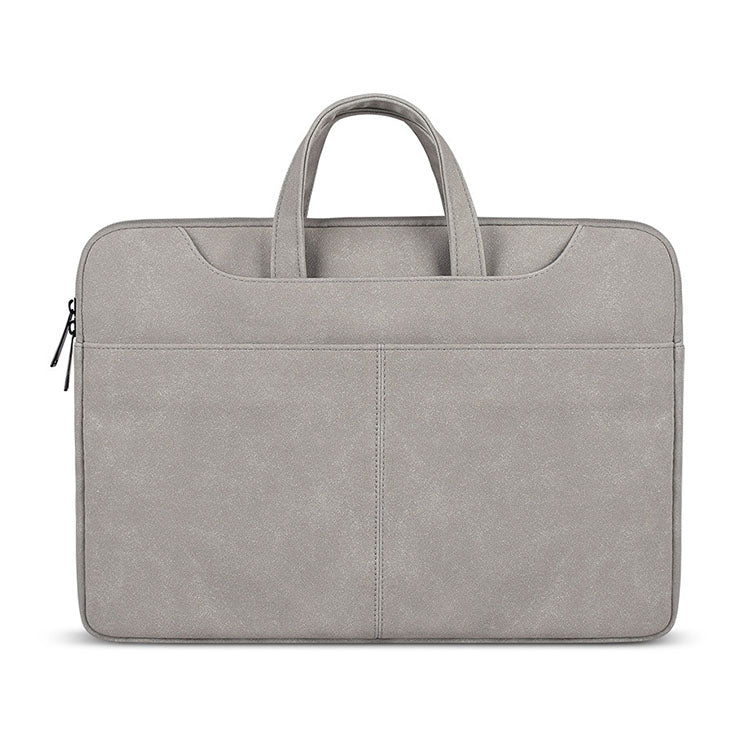 ST06S Waterproof PU Leather Zipper Hidden Portable Strap One-shoulder Handbag for 13.3 inch Laptops, with Magic Stick & Suitcase Belt, ST06S 13.3 inch Dark Gray, ST06S 13.3 inch Pink, ST06S 13.3 inch Light Grey