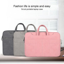 Load image into Gallery viewer, ST06S Waterproof PU Leather Zipper Hidden Portable Strap One-shoulder Handbag for 13.3 inch Laptops, with Magic Stick &amp; Suitcase Belt, ST06S 13.3 inch Dark Gray, ST06S 13.3 inch Pink, ST06S 13.3 inch Light Grey