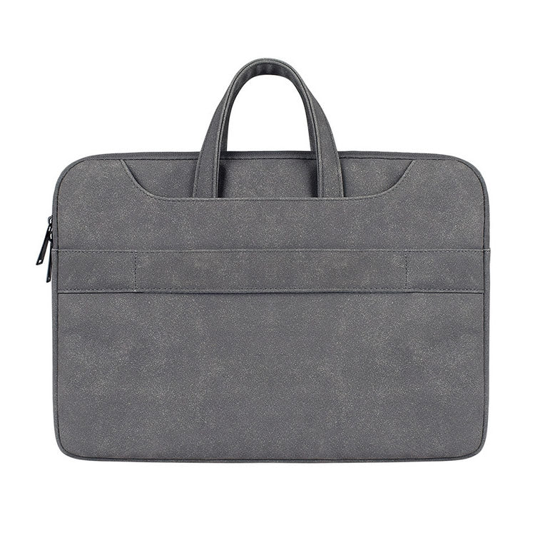 ST06S Waterproof PU Leather Zipper Hidden Portable Strap One-shoulder Handbag for 14.1 inch Laptops, with Magic Stick & Suitcase Belt, ST06S 14.1 inch Dark Gray, ST06S 14.1 inch Pink, ST06S 14.1 inch Light Grey