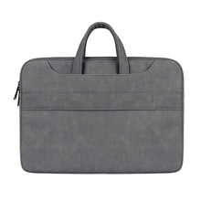 Load image into Gallery viewer, ST06S Waterproof PU Leather Zipper Hidden Portable Strap One-shoulder Handbag for 14.1 inch Laptops, with Magic Stick &amp; Suitcase Belt, ST06S 14.1 inch Dark Gray, ST06S 14.1 inch Pink, ST06S 14.1 inch Light Grey