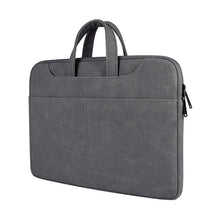 Load image into Gallery viewer, ST06S Waterproof PU Leather Zipper Hidden Portable Strap One-shoulder Handbag for 14.1 inch Laptops, with Magic Stick &amp; Suitcase Belt, ST06S 14.1 inch Dark Gray, ST06S 14.1 inch Pink, ST06S 14.1 inch Light Grey