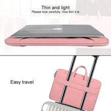 Load image into Gallery viewer, ST06S Waterproof PU Leather Zipper Hidden Portable Strap One-shoulder Handbag for 14.1 inch Laptops, with Magic Stick &amp; Suitcase Belt, ST06S 14.1 inch Dark Gray, ST06S 14.1 inch Pink, ST06S 14.1 inch Light Grey