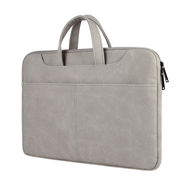 ST06S Waterproof PU Leather Zipper Hidden Portable Strap One-shoulder Handbag for 15.6 inch Laptops, with Magic Stick & Suitcase Belt, ST06S 15.6 inch Dark Gray, ST06S 15.6 inch Pink, ST06S 15.6 inch Light Grey