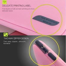 Load image into Gallery viewer, 12 inch Portable Air Permeable Handheld Sleeve Bag for MacBook, Lenovo and other Laptops, Size:32x21x2cm, 12 inch Magenta, 12 inch Blue, 12 inch Grey, 12 inch Green, 12 inch Pink, 12 inch Black