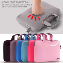 Load image into Gallery viewer, 12 inch Portable Air Permeable Handheld Sleeve Bag for MacBook, Lenovo and other Laptops, Size:32x21x2cm, 12 inch Magenta, 12 inch Blue, 12 inch Grey, 12 inch Green, 12 inch Pink, 12 inch Black
