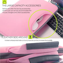 Load image into Gallery viewer, 12 inch Portable Air Permeable Handheld Sleeve Bag for MacBook, Lenovo and other Laptops, Size:32x21x2cm, 12 inch Magenta, 12 inch Grey, 12 inch Green, 12 inch Pink, 12 inch Black