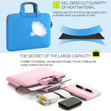 Load image into Gallery viewer, 15.4 inch Portable Air Permeable Handheld Sleeve Bag for MacBook Air / Pro, Lenovo and other Laptops, Size: 38x27.5x3.5cm, 15.4 inch Magenta, 15.4 inch Blue, 15.4 inch Grey, 15.4 inch Green, 15.4 inch Pink, 15.4 inch Black