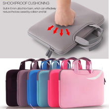 Load image into Gallery viewer, 15.4 inch Portable Air Permeable Handheld Sleeve Bag for MacBook Air / Pro, Lenovo and other Laptops, Size: 38x27.5x3.5cm, 15.4 inch Magenta, 15.4 inch Blue, 15.4 inch Grey, 15.4 inch Green, 15.4 inch Pink, 15.4 inch Black