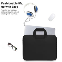 Load image into Gallery viewer, 15.4 inch Portable Air Permeable Handheld Sleeve Bag for MacBook Air / Pro, Lenovo and other Laptops, Size: 38x27.5x3.5cm, 15.4 inch Grey, 15.4 inch Green, 15.4 inch Pink, 15.4 inch Black