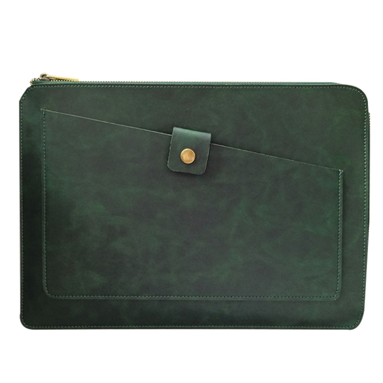 Universal Genuine Leather Business Laptop Tablet Zipper Bag For 13.3 inch and Below, 13.3 inch