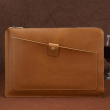 Load image into Gallery viewer, Universal Genuine Leather Business Laptop Tablet Zipper Bag For 13.3 inch and Below, 13.3 inch